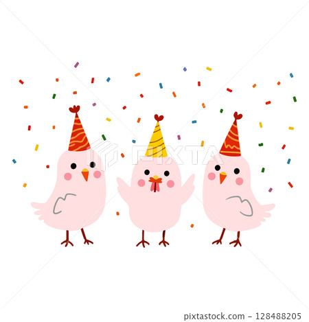 Party Birds Illustration 128488205
