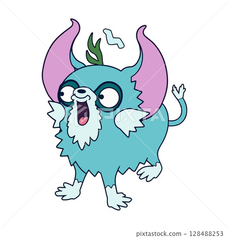Cartoon Monster with Big Ears 128488253
