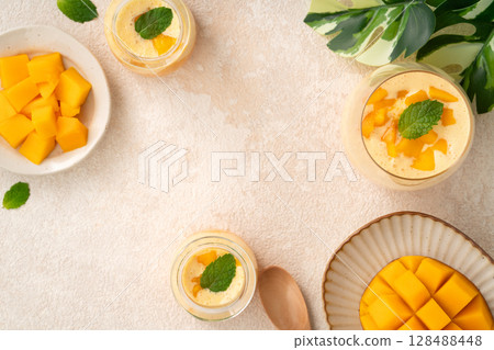 芒果 慕斯 甜點 mango mousse dessert cup マンゴー ムース デザート 芒果 慕斯 甜點 mango mousse dessert cup マンゴー ムース デザート 128488448