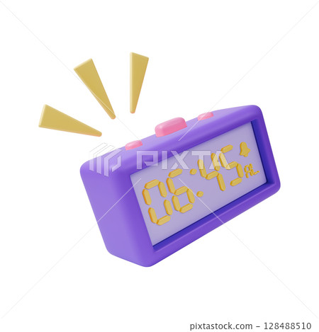 3d Led Digital Alarm Clock Office Concept Cartoon Design Style Isolated on a White Background. Vector illustration of Electronic Device Timer 3d Led Digital Alarm Clock Office Concept Cartoon Design Style Isolated on a White Background. Vector illustration of Electronic Device Timer 128488510