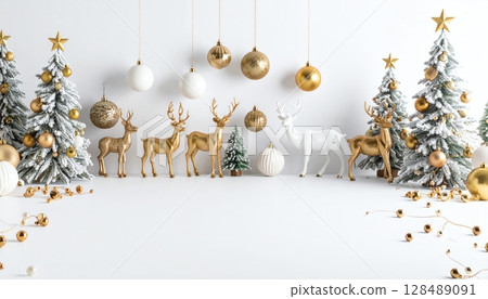 聖誕節裝飾背景 128489091