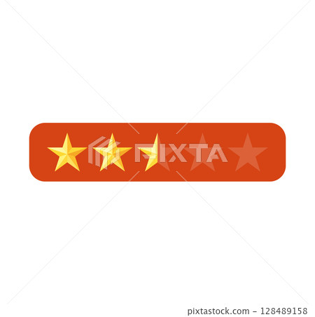 Two and a Half Star Rating Icon Two and a Half Star Rating Icon 128489158