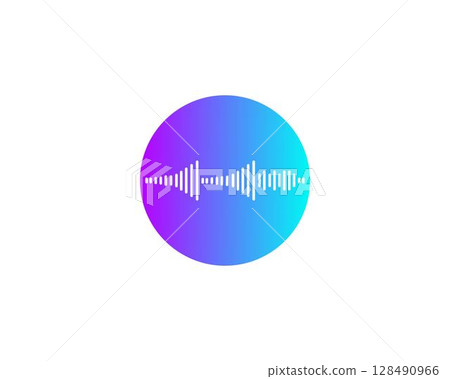 sound wave ilustration logo vector 128490966