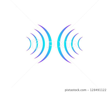 sound wave ilustration logo vector 128491122