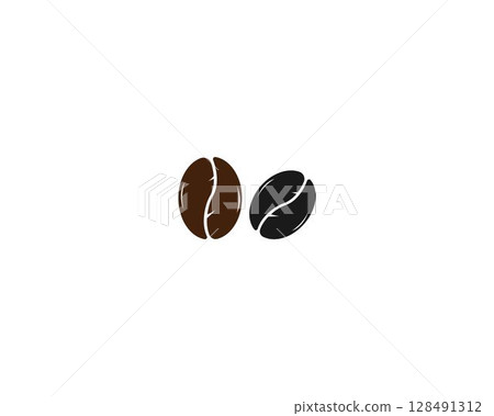 coffee beans template vector icon coffee beans template vector icon 128491312