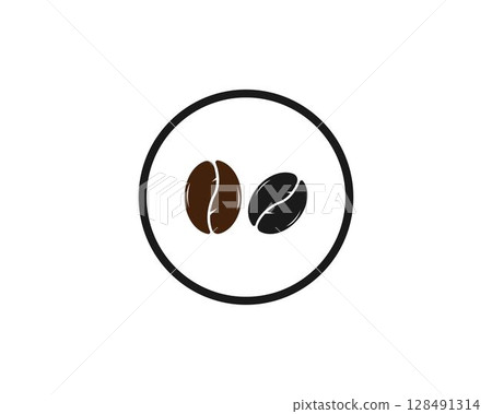 coffee beans template vector icon coffee beans template vector icon 128491314