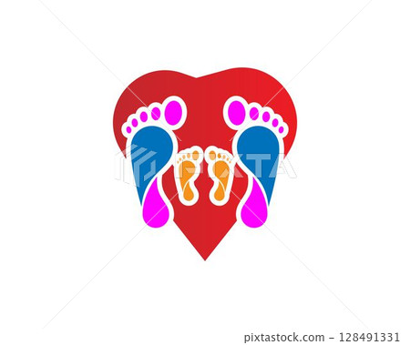 foot Logo vector foot Logo vector 128491331