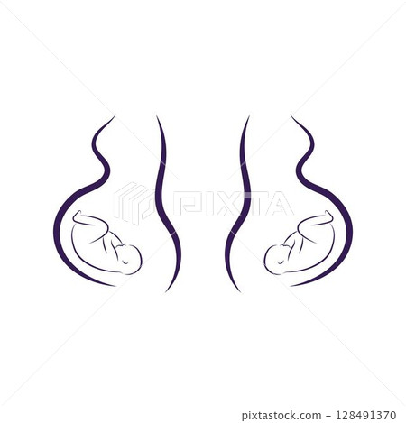 beauty pregnant women vector icon template-插圖素材 [128491370] - PIXTA圖庫