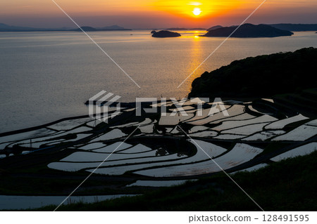 玄界灘的絕美景色:土屋梯田 玄界灘的絕美景色:土屋梯田 128491595