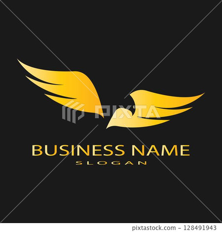 Falcon Wing Logo Template vector icon design 128491943