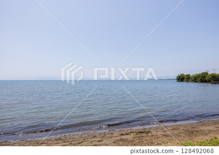 琵琶湖的夏日風景 128492068