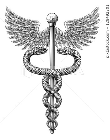 Caduceus Medical Asclepius Rod Doctor Symbol Icon 128492201