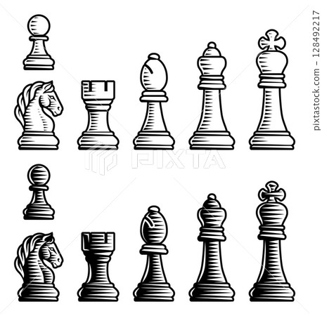 Chess Pieces Icon Set Chess Pieces Icon Set 128492217