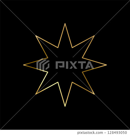 Outline Gold Star icon. Holiday stars line art Outline Gold Star icon. Holiday stars line art 128493050