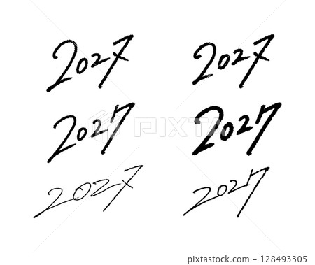 2027年的書法向量素材 128493305