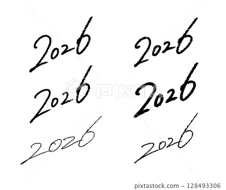 Calligraphy vector material for 2026 128493306