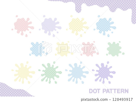 Ink stains, polka dots 128493917