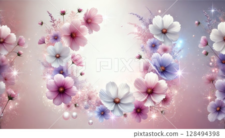 A gentle frame of beautifully sparkling cosmos 128494398