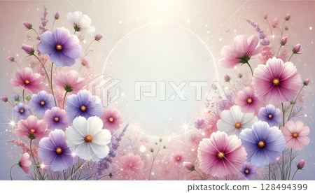 A gentle frame of beautifully sparkling cosmos 128494399