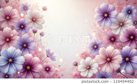 A gentle frame of beautifully sparkling cosmos 128494402