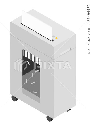 碎紙機等軸測圖 128494473