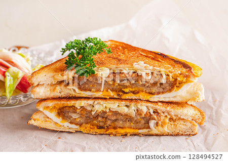 toasted hot sandwich toasted hot sandwich 128494527