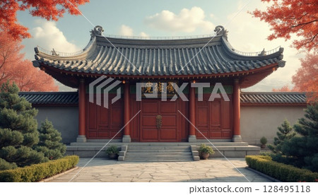 中國風背景 128495118