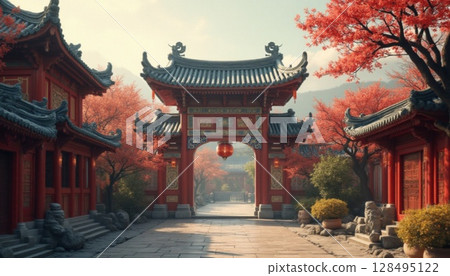 chinese style background 128495122