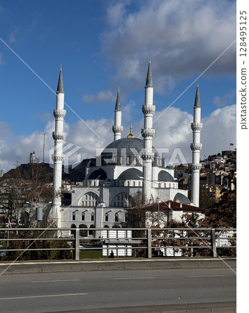 big mosque architecture city blue sky. High quality photo big mosque architecture city blue sky. High quality photo 128495125