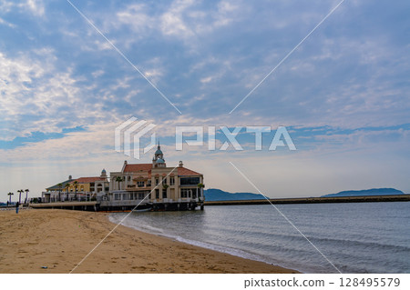 （福岡縣）百道海濱公園和Marizon的夜景 128495579