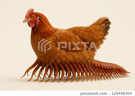 Centipede-legged chicken 128496304