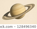 土星環和神秘光芒 128496340