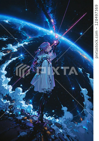 地球和婦女 128497369