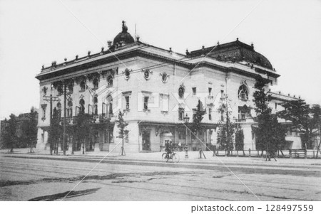 老照片，1914-1918年，東京丸之內日比谷街帝國劇場 128497559