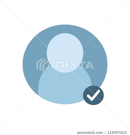 check user icon , vector protect personal data icon , privacy safety check mark icon 128497625
