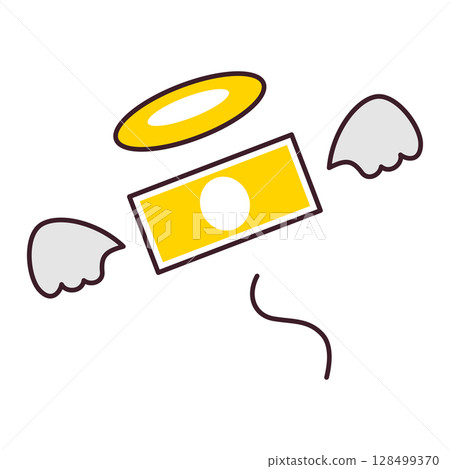 Illustration of flying bills Illustration of flying bills 128499370