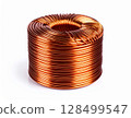 High resolution close-up photo of an industrial condenser coil 128499547