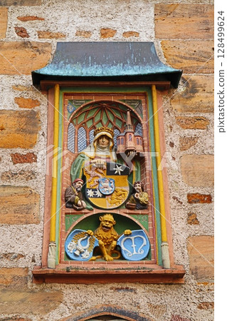 德國馬爾堡市政廳鐘樓 德國馬爾堡市政廳鐘樓 128499624