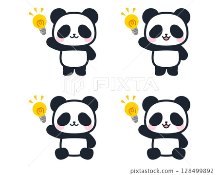 鼓舞人心的可愛迷你熊貓插畫集 128499892