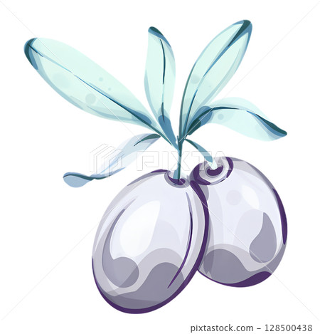 Watercolor illustration of olives and olive oil highlighting Italian cuisine and natural beauty Watercolor illustration of olives and olive oil highlighting Italian cuisine and natural beauty 128500438