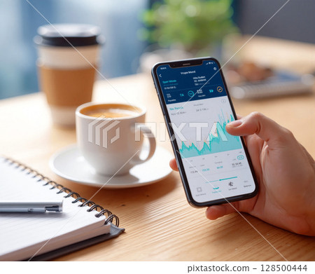 smartphone, charts, business 128500444