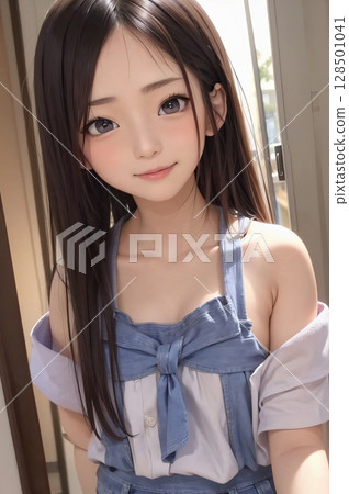 Young woman in sexy outfit 128501041