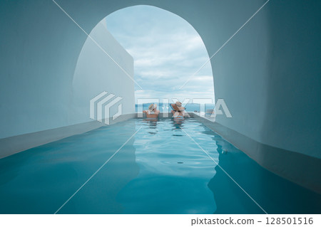 希臘聖托里尼島的美麗風景 希臘聖托里尼島的美麗風景 128501516