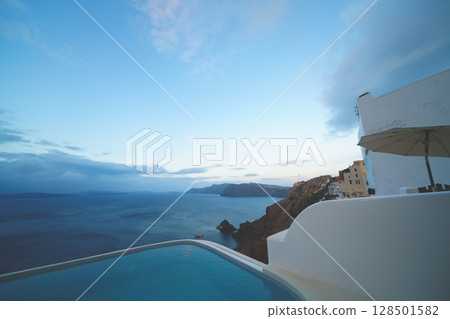 希臘聖托里尼島的美麗風景 128501582