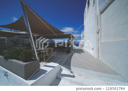 Beautiful landscape of Santorini island in Greece 128501764