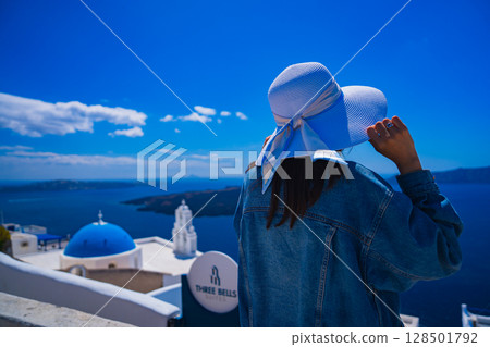 希臘聖托里尼島的美麗風景 128501792