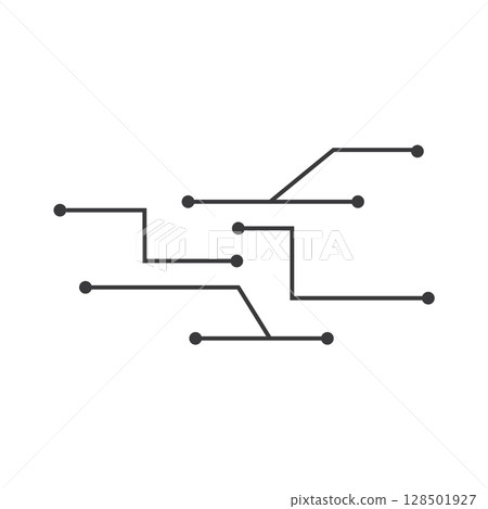 Circuit line icon Circuit line icon 128501927