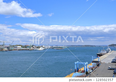 Shiogama Port as seen from Marine Gate Shiogama, Shiogama City, Miyagi Prefecture 128502357