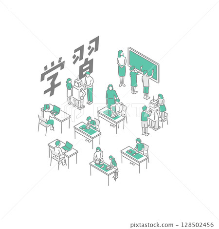 教師學習/插圖 128502456