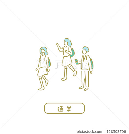 學校/教師插圖 學校/教師插圖 128502706